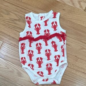 Charming Lobster Print Kids Bodysuit